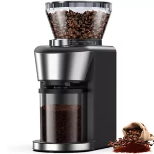 Conical Burr Coffee Grinder with 35-Position for 2-12 Cup, Anti-Static, Double P - Picture 1 of 7