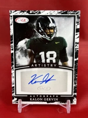 2022 Sage Artistry Auto Kalon Gervin #A-KG2 NM-MT OR BETTER - Image 1 of 4