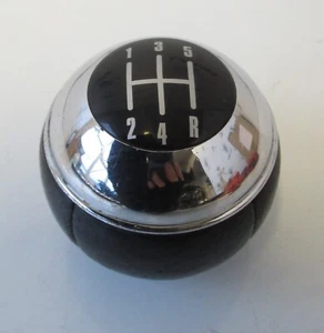 Original gebraucht MINI Chrom & schwarzes Leder 5-Gang Getriebe Knauf für R50 R52 - Klasse A - Bild 1 von 7