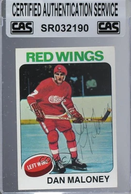 CAS Certified 1975-76 Topps Dan Maloney #177 Sealed Auto - Image 1 of 2