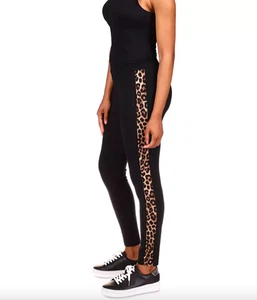 MICHAEL KORS Cheetah-Panel Leggings Pants Petite P/S NEW $98 P89308L1WL - Picture 1 of 5