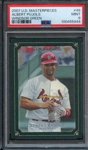 2007 Upper Deck Masterpieces #38 Albert Pujols Windsor Green PSA 10 5944 - Picture 1 of 2
