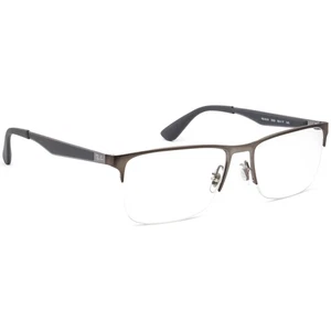 Ray-Ban Eyeglasses RB 6335 2855 Gunmetal/Gray Half Rim Metal Frame 56[]17 145 - Picture 1 of 6
