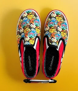 Pokemon Casual Slip On Shoes Boys Size 4 GROUNDUP Canvas NEW Great For School - Picture 1 of 5