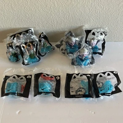 Disney Little Mermaid Mcdonald's Toys 2022 King Triton Ursula Flounder Sebastian - Image 1 of 4