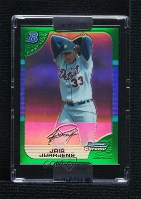 2005 Bowman Chrome First Year Green Refractor /225 Jair Jurrjens #291 Rookie RC - Image 1 of 2