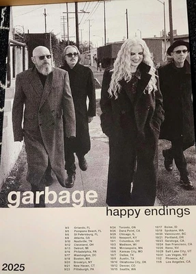 Garbage 2025 Happy Endings Final Tour Poster 11x17 FAREWELL TOUR POSTER LAST ONE - Image 1 of 4