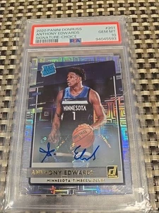 2020 PANINI DONRUSS ROOKIE CARD AUTOGRAPH ANTHONY EDWARDS Signature ChoicePSA 10 - Picture 1 of 2