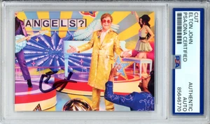 Copertina album FIRMATA Elton John Who Believes in Angels foto card taglio PSA DNA COA - Foto 1 di 2