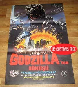 THE RETURN OF GODZILLA 1984 Toho - Kaiju ORIGINAL Türkisches 1-Blatt Filmplakat - Bild 1 von 9