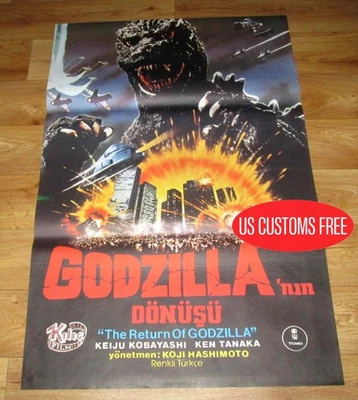 THE RETURN OF GODZILLA 1984 Toho - Kaiju ORIGINAL Türkisches 1-Blatt Filmplakat - Bild 1 von 4