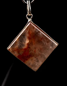 Himalayan Red Azeztullite  agnitite crystal  pendant   #7793 - Picture 1 of 5