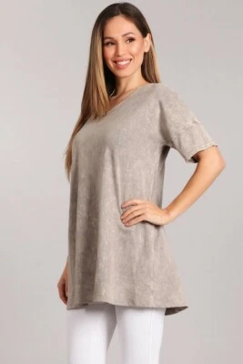 Top túnica informal Chatoyant Mineral lavado piedra grande Foto 1 de 4