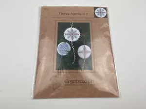 Gingerbread girl Filigree Sparklers 2 Ornament Needlepoint Pattern - Picture 1 of 3