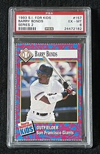 BARRY BONDS 1993 Sports Illustrated for Kids SI #157 MLB SF Giants Rare PSA 6