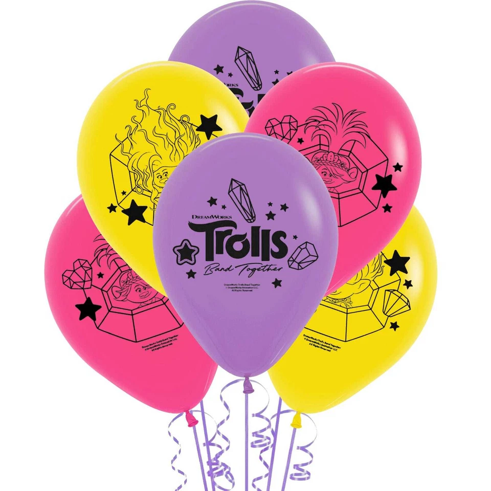 Trolls Band Together Latex Helium Latex Balloons Pack of 6 - image 1 of 1