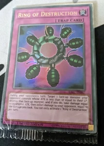 YuGiOh Ring of Destruction Ultra Rare LART-EN007 Sealed Lost Art Promo - Picture 1 of 1