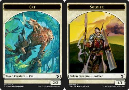 Cat // Soldier Token Commander 2018 Light Play MTG Magic DNA GAMES - Image 1 of 1