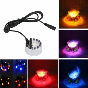 12 LED Ultrasonic Mist Maker Fogger Water Fountain Pond Atomizer Air Humidifier - Picture 1 of 10