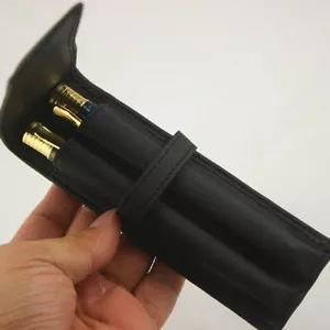 Portaborsa per penna custodia per matita doppia custodia per fontana cancelleria in pelle - Foto 1 di 7