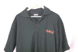 Budweiser polo shirt In Black and red Embroidered spell out size L - Picture 1 of 4