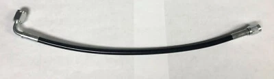 -3 AN 16" Stainless Braided W/ Black PVC Coating PTFE Brake Line Straight x 90° - Image 1 of 4