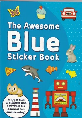Awesome Blue Sticker Book for Boys/Girls age 3+ Activity Puzzles to Complete - Image 1 of 4