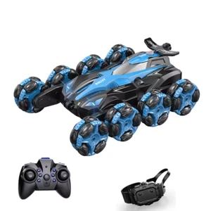 8 Wheels RC Rotating Car Strong Grip LED 360 Degree Remote Control Stunt Car - Picture 1 of 8