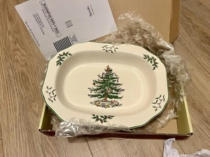 Spode ÁRBOL DE NAVIDAD 11 1/2" Plato grande abierto para servir verduras - Imagen 1 de 12