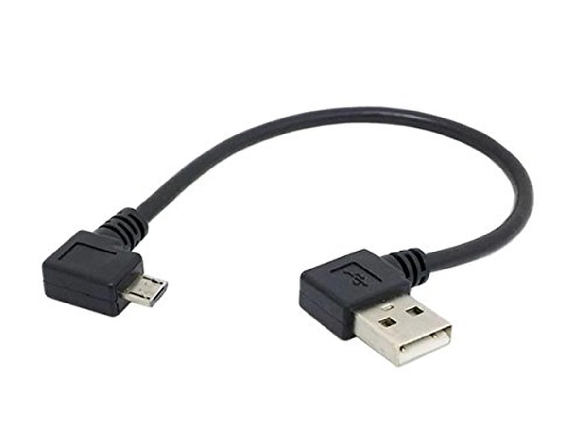 SYSTEM-S Micro USB Kabel 90° Abgewinkelt – Praktisch, Kompakt, Perfekt Für Enge Stellen