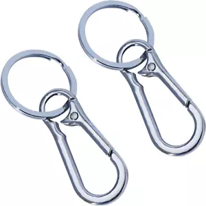 2-Pack Pet Tag Clips, Stainless Steel Dog Tag Quick Clips, Perfect for Dogs/Cats - Picture 1 of 6