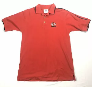 Kansas City Chiefs Polo NFL Shirt Medium KC Football Red Short Sleeve Champions - Picture 1 of 8