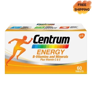 Centrum Energy B-Vitamins and Minerals + Vitamin C & E 60's Free Shipping - Picture 1 of 7