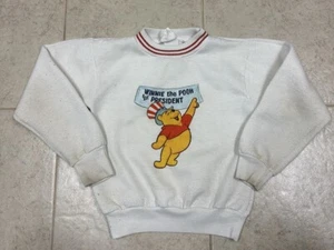 70s Vintage Disney Winnie The Pooh For President Sweatshirt Youth Kids 10/12 - Picture 1 of 5