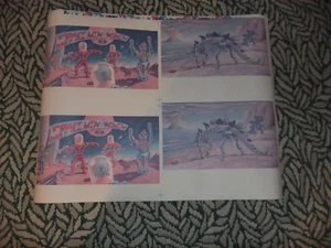 VINTAGE RARE GLENCOE MODELS SPACEMAN STEGOSAURUS BOX GRAPHIC PRINT SHEET 19X25" - Picture 1 of 6