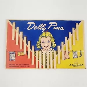 Alfileres Dolly vintage 18 alfileres para ropa de madera alfileres para ropa tarjeta original no. 180 - #1 - Imagen 1 de 8
