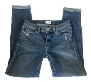 Hudson Krista Straight Crop Roll Cuff Stretch Blue Jeans Womens Size 27 NWOT - Picture 1 of 11