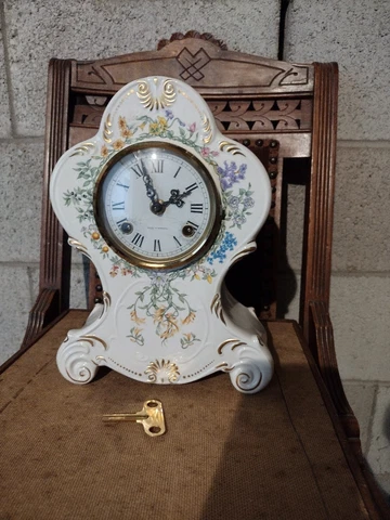 Vintage Franz Hermle Porcelain Mantle Clock Cover