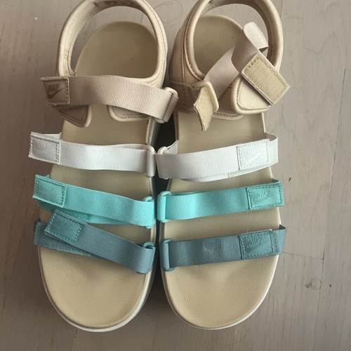 Sandali Nike Icon platform beige bianco verde sandali con cinturino taglia 11