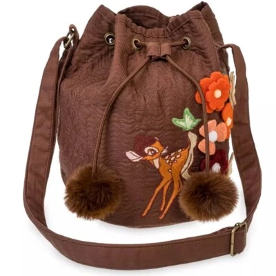 Bolso Bandolera Disney Bambi Bordado Cordón Cubo Flores Mariposa Foto 1 de 3