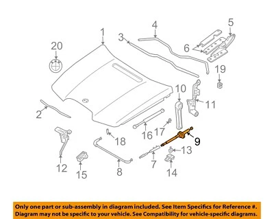 Cabo de liberação do capô BMW OEM 03-08 760Li 51237197474 - Imagem 1 de 2