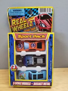 Vintage JARU #3481 Real Wheelz Diecast Metal Sport Pack 3 Cars NIP - Picture 1 of 8