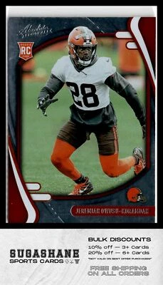 2021 Absolute 160 Jeremiah Owusu-Koramoah Rookie   Browns  Football Card - Image 1 of 2