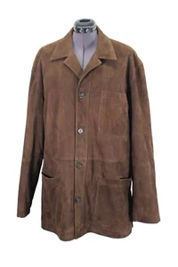 Abrigo Chaqueta Bobby Jones Gamuza Para Hombre Talla XL Marrón Chocolate Prendas Exteriores Otoño - Imagen 1 de 16