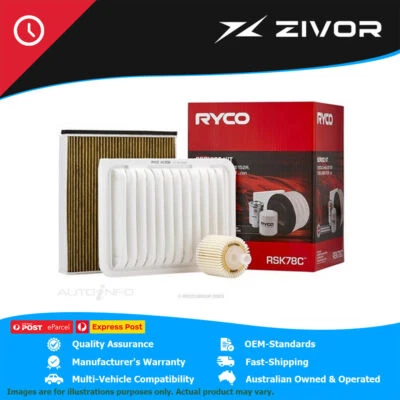 RYCO Filter Service Kit For TOYOTA COROLLA ZRE152R 1.8L 2ZRFE 2007-2012 #RSK78C - Image 1 of 4