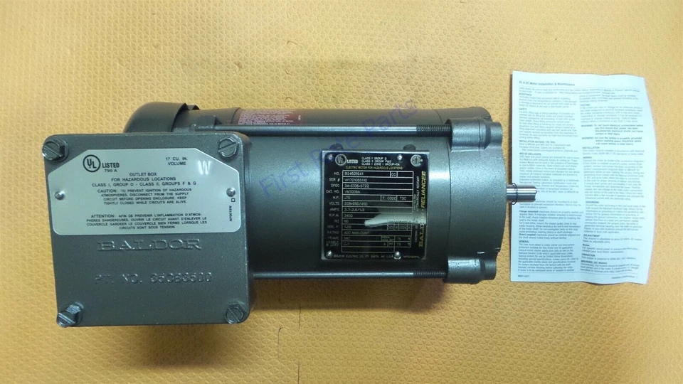Baldor VM7009A Motor .75HP, 3450RPM, 3PH, 3/4 HP 56C Explosion Proof XPFC X3413M - Image 1 of 4
