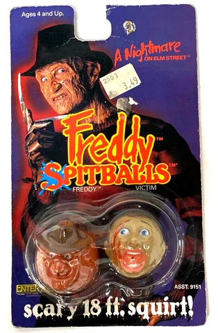 A NIGHTMARE ON ELM STREET Freddy and Victim Spitballs Vintage Toy 1989 LJN Cover