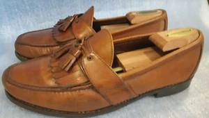 Mocasines Allen Edmonds Enfield Cuero Marrón Kiltie Borla Deslizantes EE. UU. Talla 10.5 E - Imagen 1 de 12