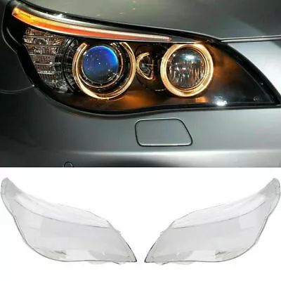 Scheinwerferglas Glas Scheinwerfer Lens Abdeckung Klar Für BMW E60 E61 5er DHL - Bild 1 von 4