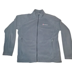 Unisex Berghaus Fleece Jacket Men L Blue Full Zip Jumper Sweater Logo Hiking - Picture 1 of 5